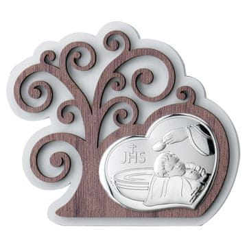 shumee Slika angel varuh srebrna moderna nad posteljo Drevo življenja | Velikost: 15x13 cm | Šifra: VLL330