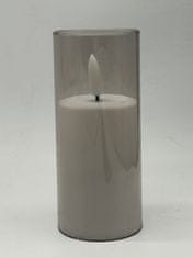 shumee LED SVEČKA V PROZORNI CEVI 10CM-5CM/17-23/ Z BATERIJAMI