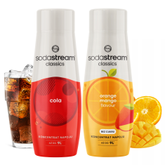 shumee SODASTREAM Komplet koncentratov za nasičenje 2x COLA sirup + POMARANČA IN MANGO