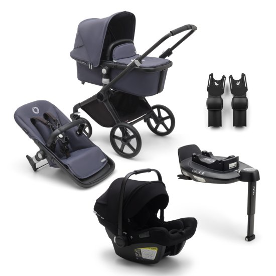 Bugaboo  Fox Cub travel+ komplet BLACK/STORMY BLUESTORMY BLUE