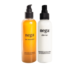 Nega Cosmetics 100% naravni komplet: fluid za hitro in naravno porjavitev + vlažilni losjon iz smilja za po sončenju, olje za hitrejši učinek sončenja, krema za po sončenju, 2x 150ml, SummerMatch