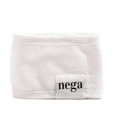 Nega Cosmetics Trak za zaščito las, iz 100% bombaža, bombažni trak za prhanje, umivanje obraza in odstranjevanje ličil, ščiti frizuro pred vodo in z ježkom zagotavlja popolno prileganje, Negatrak.