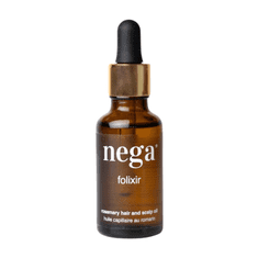 Nega Cosmetics Serum za hitrejšo rast las 30 ml, naravni serum z rožmarinom, poprovo meto in vitaminom E, nega las za krepitev lasnih mešičkov, preprečevanje izpadanja in hitrejšo rast las, Folixir