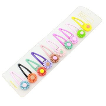 WOWO Set 10 sponk za lase, rožica