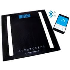 WOWO Analitična digitalna osebna tehtnica 8v1 Bluetooth B.Fit črna