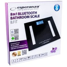 WOWO Analitična digitalna osebna tehtnica 8v1 Bluetooth B.Fit črna