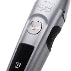 WOWO Strojček za striženje las Adler - set za nego 6 v 1 z zaslonom. LCD in polnilna baza