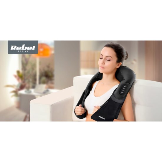 WOWO Masažni aparat za vrat, hrbet in zatilje, Shiatsu, REBEL ACTIVE