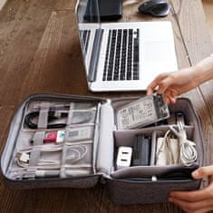 LIVEFY organizator za kable / elektroniko CableSafe, siv