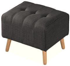 CASARREDO Oblazinjen tabure ŽELVA siva/hrast naravno