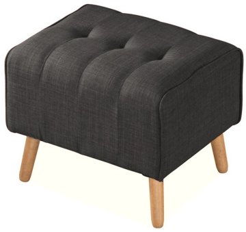 CASARREDO Oblazinjen tabure ŽELVA siva/hrast naravno