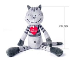 Lumpin Mačka Matteo srednja - siva 38 cm