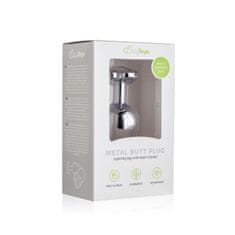 Easytoys Kovinski analni čep No. 7, srebrn/prozoren