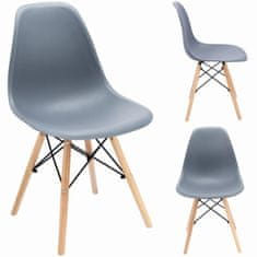 Jumi Skandinavski plastični stol EVA siv