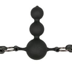 Easytoys Gag s silikonskimi kroglicami, črn