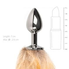 Easytoys Analni čep Fox Tail No. 1 srebrn