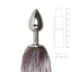 Easytoys Analni čep Fox Tail No. 5, srebrn