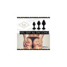 Feelztoys Trodelni set analnih čepov FeelzToys - Bibi, črn