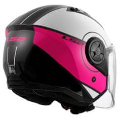 LS2 Jet čelada za skuter Airflow II Cover (OF616), bela/roza