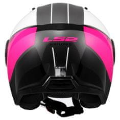 LS2 Jet čelada za skuter Airflow II Cover (OF616), bela/roza