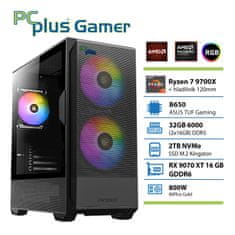 PCplus Gamer Ryzen 7 9700X 32GB 2TB SSD RX 9070XT 16GB gaming namizni računalnik