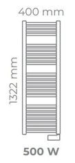 Airelec Kopalniški radiator BAHIA3-4 500W, širine 40cm
