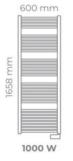 Airelec Kopalniški radiator BAHIA3 - 1000W, širine 60cm