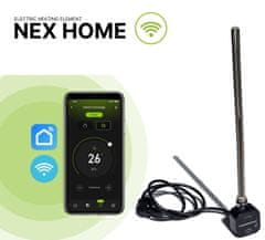 HeatQ Električni WiFi grelec Č-600W za kopalniške radiatorje, črn