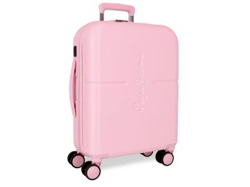 Jada Toys PEPE JEANS Highlight Light Pink, ABS Potovalni kovček, 55x40x20cm, 37L, 768862C (majhen iztek)