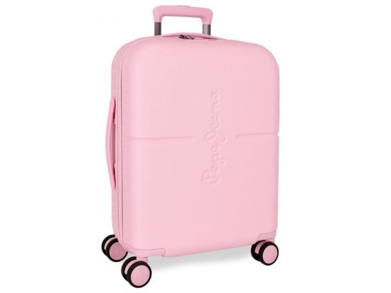 Jada Toys PEPE JEANS Highlight Light Pink, ABS Potovalni kovček, 55x40x20cm, 37L, 768912C (majhen)