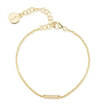 Rosato Pozlačena minimalistična zapestnica s cirkoni Bianca RZBI65