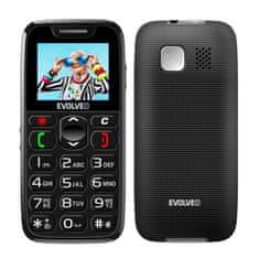 Evolveo EasyPhone telefon na tipke s polnilnim stojalom, črn