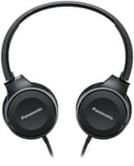 Panasonic RP-HF100ME-K, žične slušalke, čez glavo, zložljive, 3,5-milimetrski priključek, mikrofon, 1,2-metrski kabel, črne barve