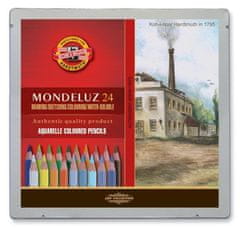Koh-i-Noor akvarelne barvice MONDELUZ - Pokrajina 24 kosov v pločevinasti škatlici