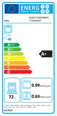 Beko BCBIS17300KSBMPS vgradna pečica, 72 l