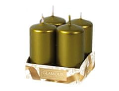 eoshop Adventna sveča kovinsko sijoče d4x8cm 4ks