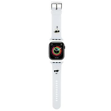 Karl Lagerfeld Pašček Karl Lagerfeld za Apple Watch 42/44/45/49mm Karl&Choupette Heads – bel