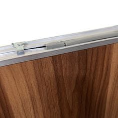 Aga Zložljiva kamping miza 120x60x54/60/70 cm Rjava