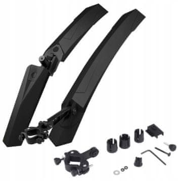 Korbi Kolesarski blatniki komplet, sprednji in zadnji, MTB 26-29", črni