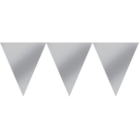 Amscan Venec srebrnih zastavic 457 x 17,7cm -