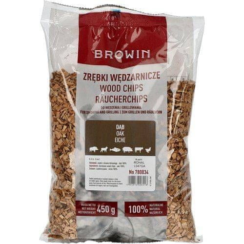 Browin Lesni sekanci za dimljenje/žarjenje, hrast, 450 g, razred 8 - BIOWIN