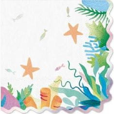 Papirnati prtički ocean 10 kosov 33x33cm - Party Pal