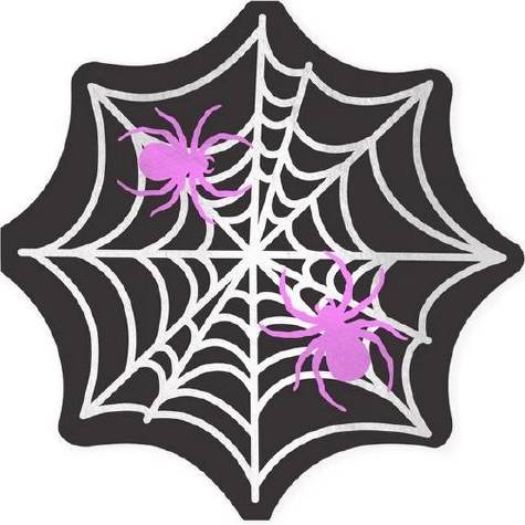 Papirnati prtički Halloween pajkova mreža 10 kosov 33x33cm - Party Pal