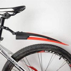 Korbi Kolesarski blatniki komplet – sprednji in zadnji, 2 kosa, MTB 24–26", rdeči