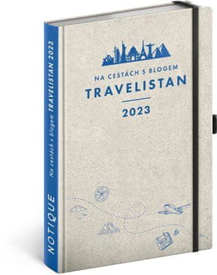 Presco Group Dnevnik 2023: Travelistan, potovanja, 13 × 21 cm