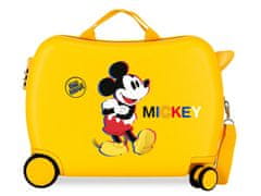 Joummabags Otroški potovalni kovček na kolesih / otroški voziček MICKEY MOUSE 3D Ochre, 2929822