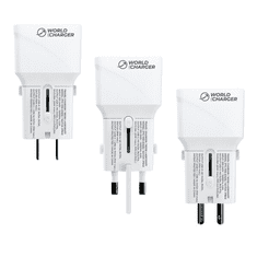 Onasi Svetovni adapter Quick Charge 25W izhod USB in Type C- Original (EU Blister) bel