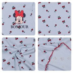 Disney DISNEY Minnie Mouse Ženska majica s kratkimi rokavi, modra z vzorcem češnje XS