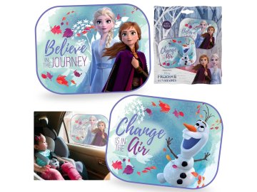 Disney Ledeno kraljestvo DISNEY Senčnik za avto SONČNO ZAŠČITO ZA OKNO, gumijasti priseski KOMPLET 2 kosov