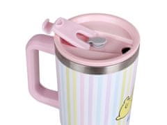 HELLO KITTY Hello Kitty and Friends TERMO vrč s kovinskim ustnikom in slamico, iz nerjavečega jekla, avtomobilska skodelica VELIKI 1,18l